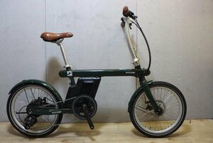 #ootomo oo tomoRIPSTOP DA6 electric assist mini bicycle 20 -inch SHIMANO 1X6S 2020 year rom and rear (before and after) 