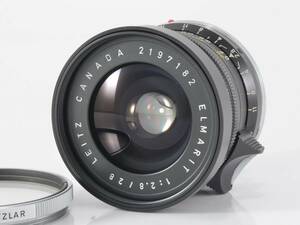 [良品]Leica (ライカ) ELMARIT M 28mm F2.8 第1世代 イエロースケール Leitz CANADA 元箱付 整備済 [保証] (52981)