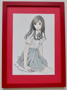  江口寿史 「制服」 印刷物 画集画 A4新品額入り