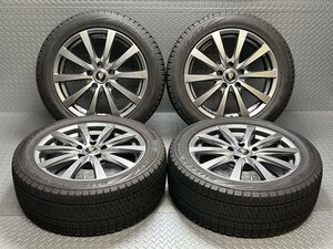 【美品】ブリザックVRX2 225/50R17 MANARAY SPORT EuroSpeed 17x7J+16 5穴114.3 ブリヂストン マナレイスポーツ (24040247)