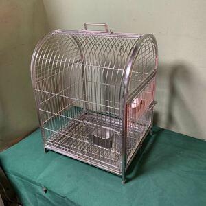 小動物 ペットケージ 鳥 SUS304 ステンレス製　37×42×55cm中古