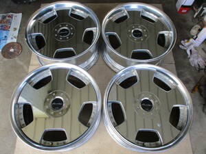 WORK　ユーロライン　１９Inch　PCD１１４．３　２本　８．５JJ　＋４２　２本　９JJ　＋３８　４本set　画像判断　メッキ