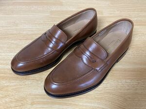 【試着のみ!!】Loake 1880 ローク コインローファ― ブラウン 茶 UK7.5 7 1/2 F ペニーローファー WHITEHALL イギリス製 グッドイヤー