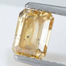 カメレオンダイヤ 0.817ct エメラルドカットダイヤモンド ルース Fancy Grayish Greenish Yellow I2 ZEN 天然カラーダイヤモンド 全宝協_画像7