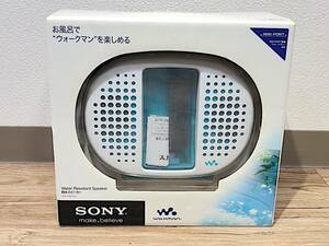 5/005[ не использовался . близкий ] SONY Walkman для водонепроницаемый динамик RDP-NWR100 белый × голубой 