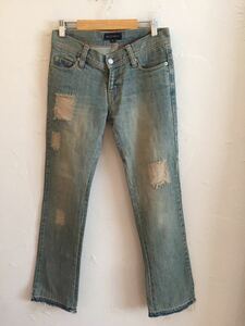 [ бесплатная доставка ] б/у JILL STUART Jill Stuart Denim повреждение джинсы размер 0