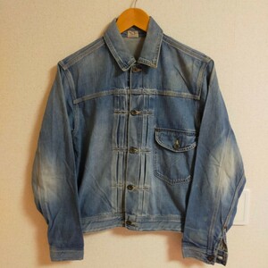 LEE リー COWBOY JACKET 1937 復刻 1011大戦 1st 白タグ デニムジャケット Gジャン シンチバック 38 インディゴブルー