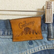 GOHEMP ゴーヘンプ デニムショートパンツ ショーツ リメイク パッチワーク リペア ダメージ加工 30 インディゴブルー_画像7