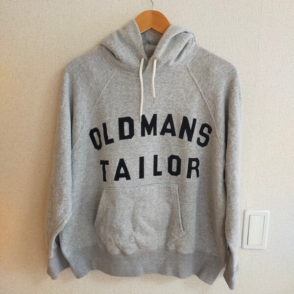 R&D.M.Co OLDMAN'S TAILOR オールドマンズテーラー ロゴプリントパーカー スウェットフーディ 38 グレー