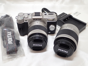 5036[T]PENTAX Pentax /Q10/ высокая эффективность цифровой однообъективный / корпус / объектив /2.8-4.5 5-15mm/2.8 15-45mm/ зарядное устройство аккумулятор имеется!