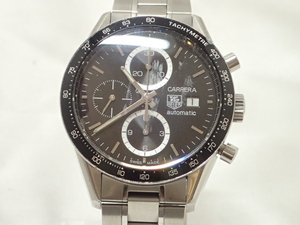 5083[T]TAG HEUERタグホイヤー/カレラ 16/自動巻き/メンズ腕時計/クロノグラフ/裏スケ/黒文字盤/傷有