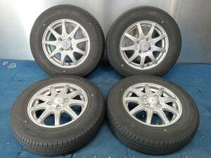 ★7.5-8分山★19年製★ グッドイヤーGT-ECO Stage 155/80R13　社外ホイール 13×4J +42 4H-100 4本セット　E932