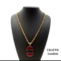 1円 ■美品■ クラフトロンドン CRAFT London ネックレス レディース メンズ ペンダント 希少品 ユニセックス 高級感 ガラス _画像1