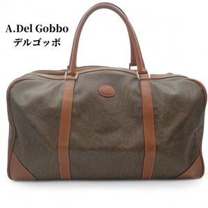 1円 AngioloDelGobbo アンジョーロデルゴッボ ボストンバッグ トートバッグ ハンドバッグ メンズ 大容量 希少品 A4収納◎ ビジネス