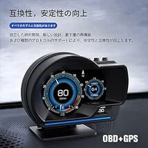 wiiyii Car HUDヘッドアップディスプレイ、OBD + GPSデュアルシステムスマートゲージ、すべての車に最_画像3