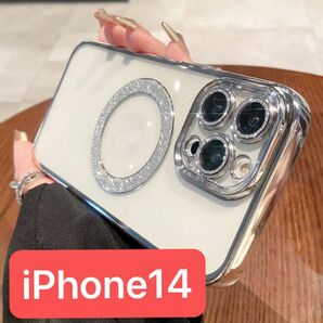 iPhone14 ケース　 MagSafe充電　クリアケース　キラキラ　ラメ
