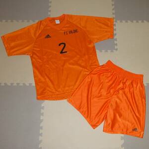 *adidas Adidas футбол форма верх и низ в комплекте [FC.VALORE] L*M размер orange / черный #2* футбол футзал команда 