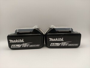 動作品 2個 マキタ Makita 純正 リチウムイオン バッテリー　BL1860B 6.0Ah 18V BL1860 雪マーク 雪印 インパクトドライバー 51 検索 美品