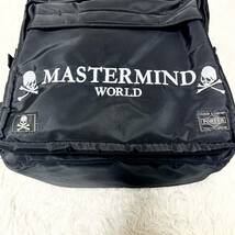 1円〜 ポーター マスターマインド PORTER MASTERMIND リュックサック バックパック 1周年記念 限定 コラボ スカル 刺繍 黒 ナイロン_画像7