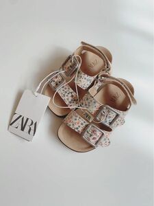 新品　ZARA ザラ　花柄　ベビー　サンダル　