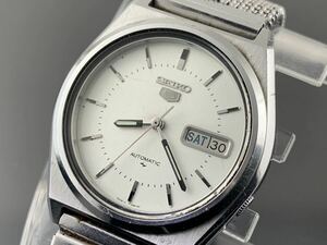 A1307]1円～☆メンズ腕時計 AUTOMATIC セイコー SEIKO SEIKO5 セイコーファイブ 7009-876A 動作品