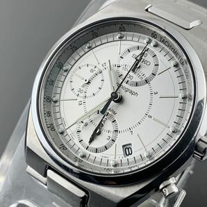 [A1307]1円～☆メンズ腕時計 クォーツ クロノグラフ SEIKO セイコー 7T62-0AA0 動作品の画像1