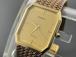 [A1307]1 jpy ~* men's wristwatch quartz SEIKO Seiko Dolce DOLCE Gold color 9531-5080 operation goods 