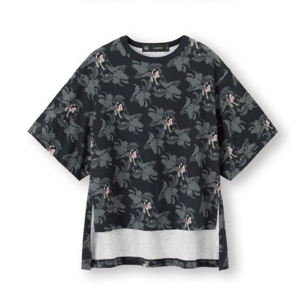 GU アンダーカバー ディズニー Tシャツ ブラック 白雪姫 魔女 総柄