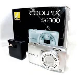 訳あり 《外観新品級》デジカメ ニコン NIKON COOLPIX S6300 クリスタルシルバー コンパクトデジタルカメラ クールピクス コンデジ k2574