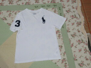  Ralph Lauren 150cm white half .. T-shirt * postage 185 jpy 