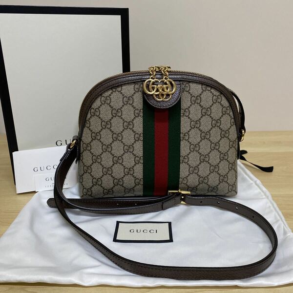 【美品】GUCCI グッチ ショルダーバッグ オフィディア　GGスプリーム シェリーライン