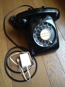 【中古】黒電話 日立製 650-A1（動作確認済み・モジューラーローゼット付）