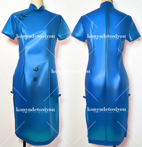 LJH24066 blue L-XL super sexy .... China dress manner One-piece cosplay fancy dress change equipment female cabaret club employee dress Event costume 