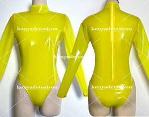 LJH24058 желтый M-Lskeske прозрачный высокий ноги Leotard корпус костюм костюмированная игра RQ race queen фотосъемка . маскарадный костюм Event костюм 