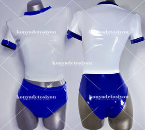 LJH23015 белый & голубой M-L супер глянец симпатичный tops +bruma костюмированная игра race queen спортивная форма купальный костюм маскарадный костюм менять оборудование Event костюм 