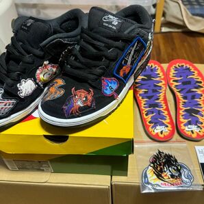 27.5cm US9.5 Neckface NIKE SB DUNK LOW PRO QS black ダンク ネックフェイス