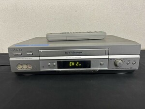 A1　SONY　ソニー　SLV-NX15　ビデオカセットレコーダー　Hi-Fi Stereo　映像機器　通電確認済み　リモコン付き　現状品