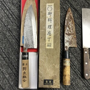 A2 包丁 在銘 5点 まとめて 菊重 土佐壺屋 泰峰 堺一文字吉光 極上 等 調理器具 刃物 現状品の画像2