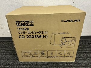 美品　A3　JAGUAR　ジャガー　CD-2205W　コンピュータミシン　ホワイトカラー　通電確認済み　針運動OK　元箱付き　付属品多数