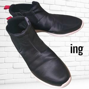 ing イング GOODFEELING/ALLWEATHER シューズ 24.0cm ブラック レディース 靴 ジップ ジッパー ファスナー