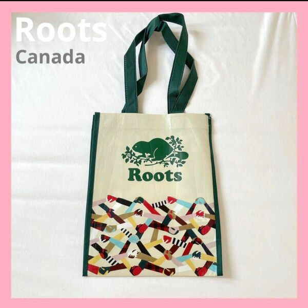 Roots ルーツ ショッパー ショップ袋 エコバッグ カナダ canada A4 