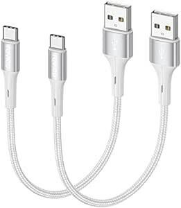 RAVIAD USB Type C ケーブル【0.3m/2本セット】タイプ C ケーブル 3A 急速充電 高速データ転送 高耐久ナ