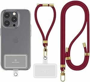 [Sinjimoru] 2本【タグパッチ改良】 スマホストラップ、スマホショルダーストラップ・スマホハンドストラップとの2本入