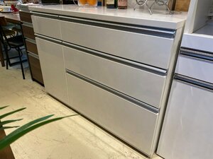 美品 キッチンボード W1200 収納棚 食器棚 ホワイト ニトリ キッチン収納 中古品 直接引取り者歓迎