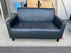  sofa 2 -seater black compact sofa secondhand goods direct pick ip warm welcome 