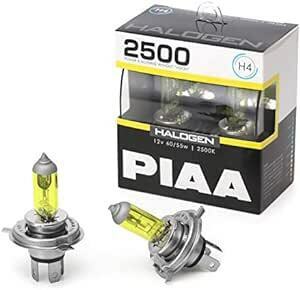 PIAA ヘッドライト・フォグランプ用 ハロゲン 2500K イエローバルブ 12V 60/55W H4 車検対応 2個入 HS5
