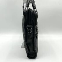 1円【定番!】TUMI トゥミ ビジネスバッグ ブリーフケース ハンド ブラック 黒 オールレザー 本革 ロゴ金具 ロゴプレート A4◎ メンズ _画像5