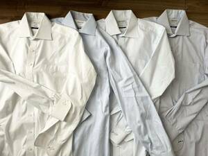 4枚セット■ORIHICA ワイシャツ 長袖 サイズS(37-82) 青 白 オリヒカ Yシャツ