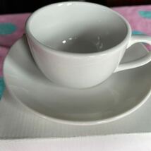 昭和レトロ　新品未使用　ホワイト コーヒーカップ 24個セット　デットストック ぽってり 背低 ソーサー #2_画像2
