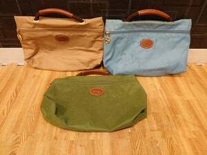 sr1234 052 LONGCHAMP ハンドバッグ 3つセット バッグ ロンシャン トートバッグ 化粧ポーチ 鞄 カバン 現状品 中古